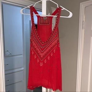 Urban Outfitters- Ecote red tribal print top!